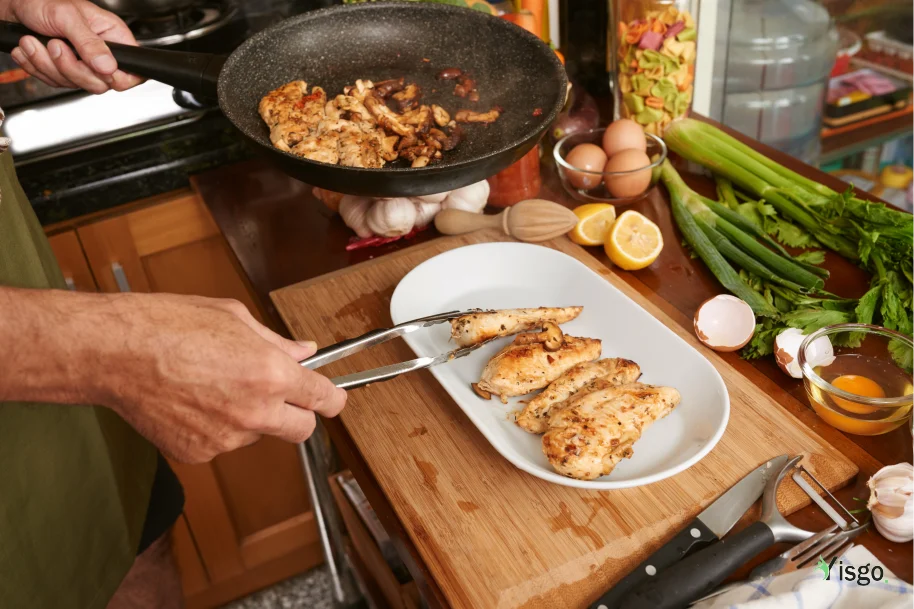 creamy chicken tuscan pasta (Chicken Cooking Process)
